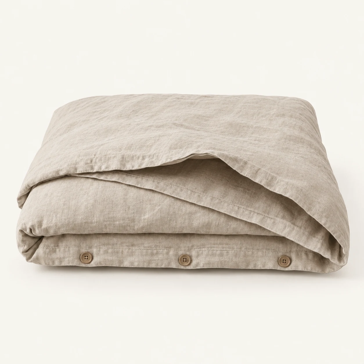 Oat linen duvet cover